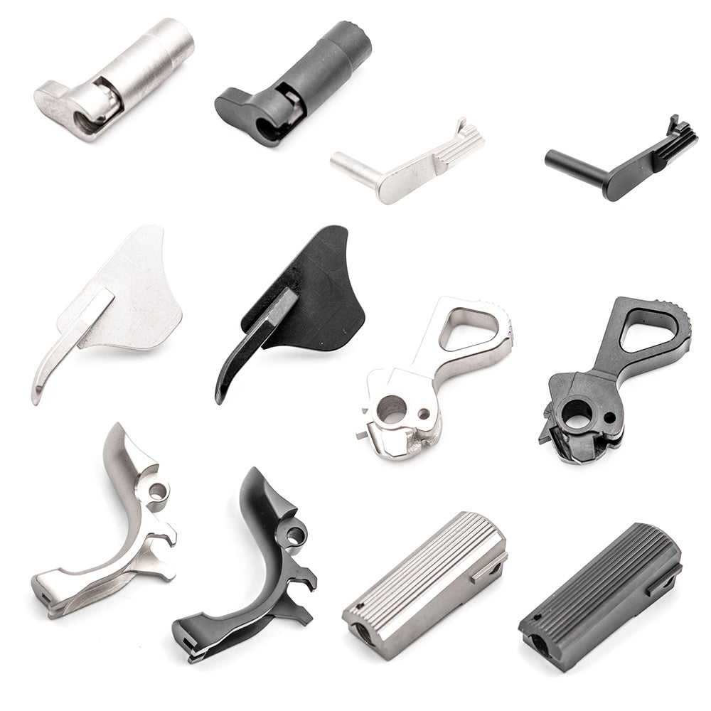 Pro-Arms CNC Stainless Steel Parts for Marui TM V10 GBBP Series ( Safety / Hammer / Grip Safety / Slide Catch / Spring Housing / Mag Release )-Mag Release-Black