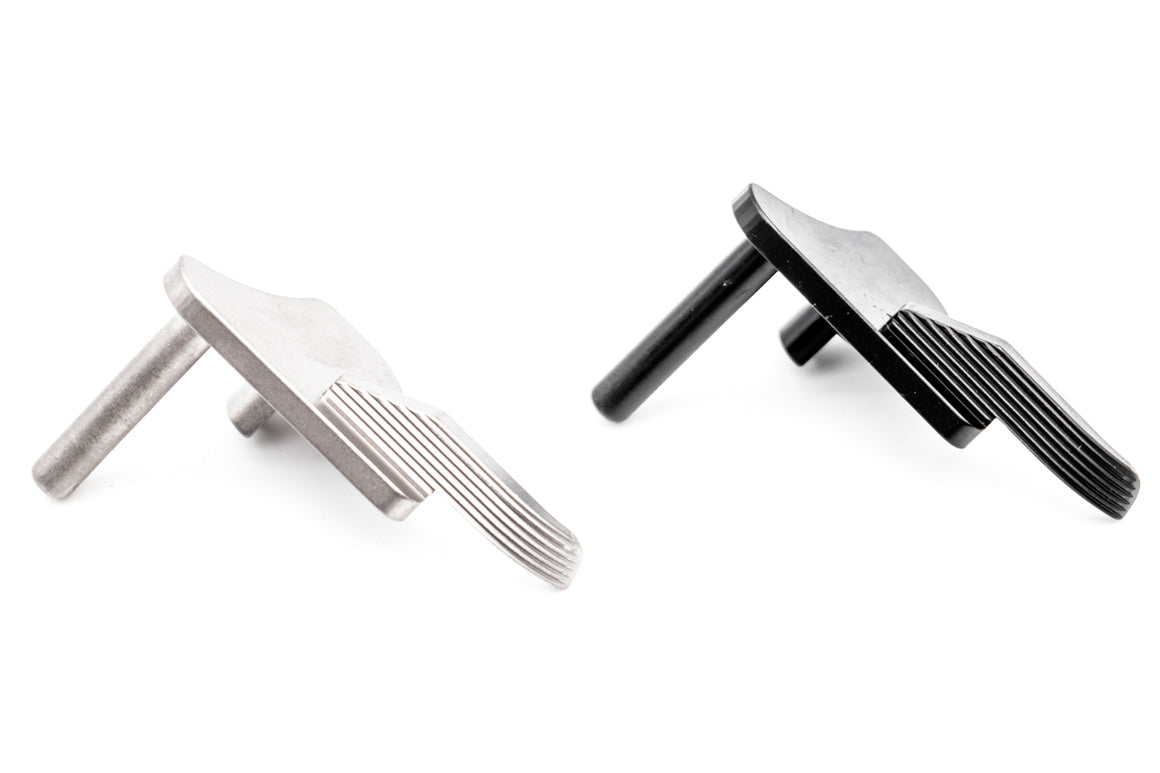 Pro-Arms CNC Stainless Steel Parts for Marui TM V10 GBBP Series ( Safety / Hammer / Grip Safety / Slide Catch / Spring Housing / Mag Release )-Mag Release-Black