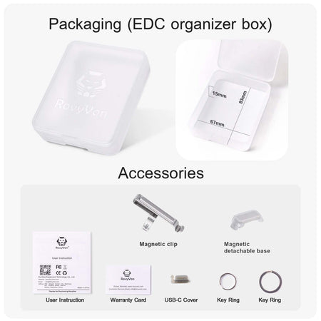 RovyVon Aurora A7 USB-C GITD Keychain EDC Flashlight