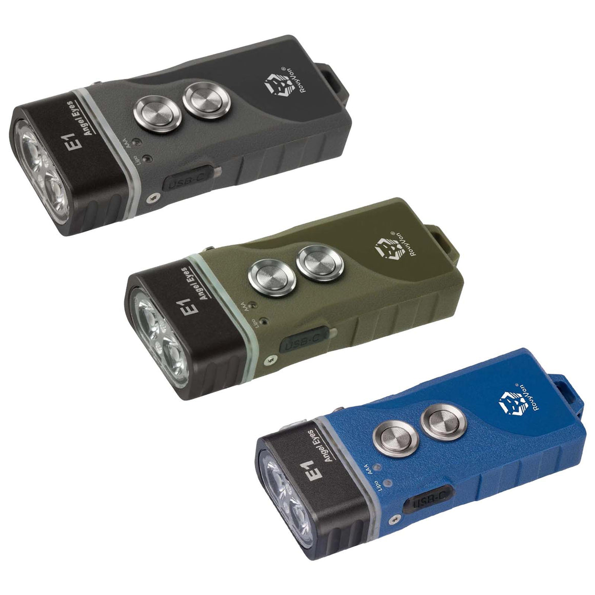 RovyVon Angel Eyes E1 Hybrid Keychain EDC Flashlight -Olive Drab