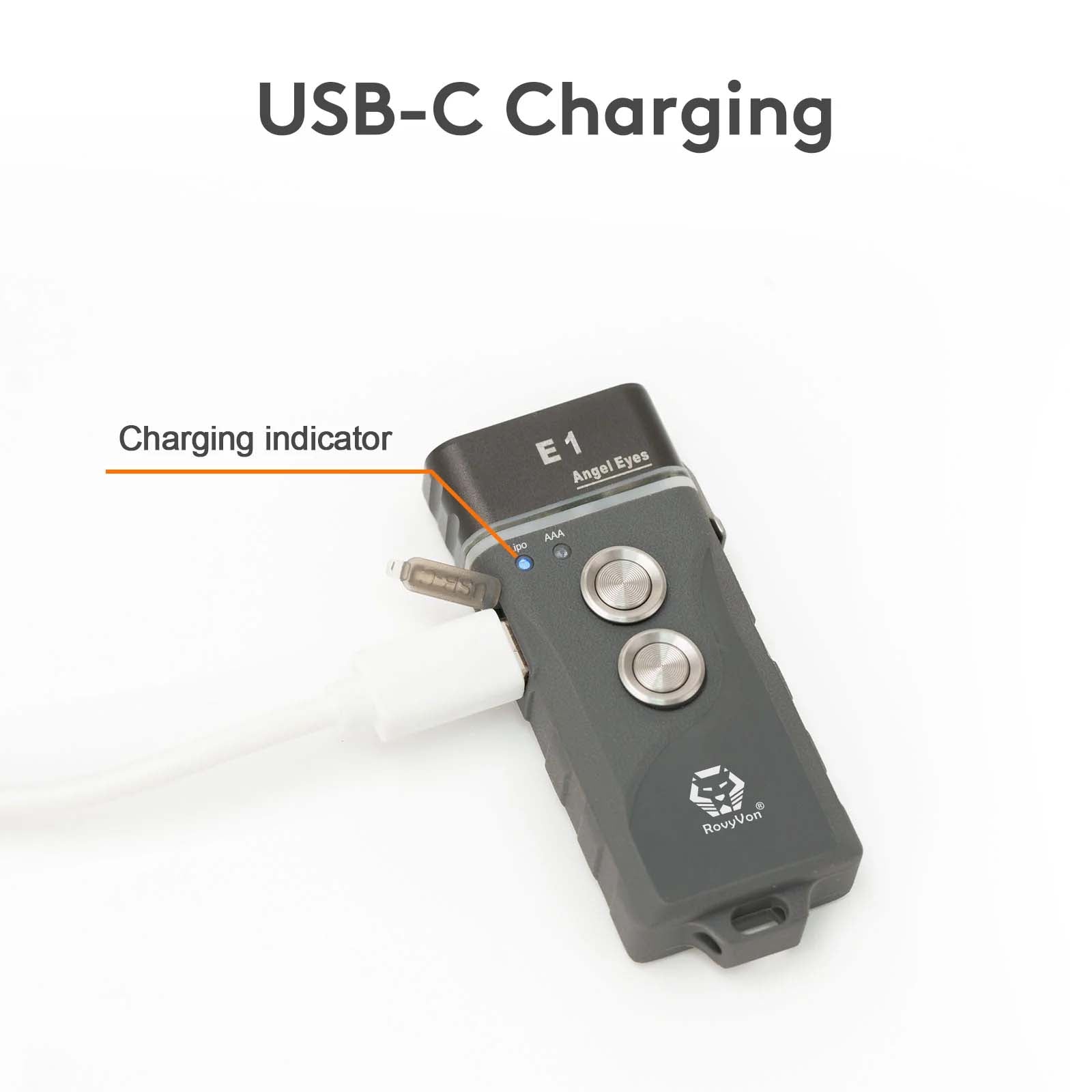 RovyVon Angel Eyes E1 Hybrid Keychain EDC Flashlight -Olive Drab