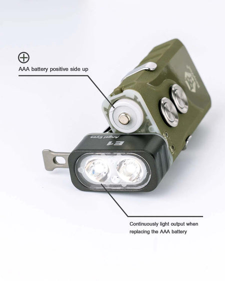 RovyVon Angel Eyes E1 Hybrid Keychain EDC Flashlight -Olive Drab