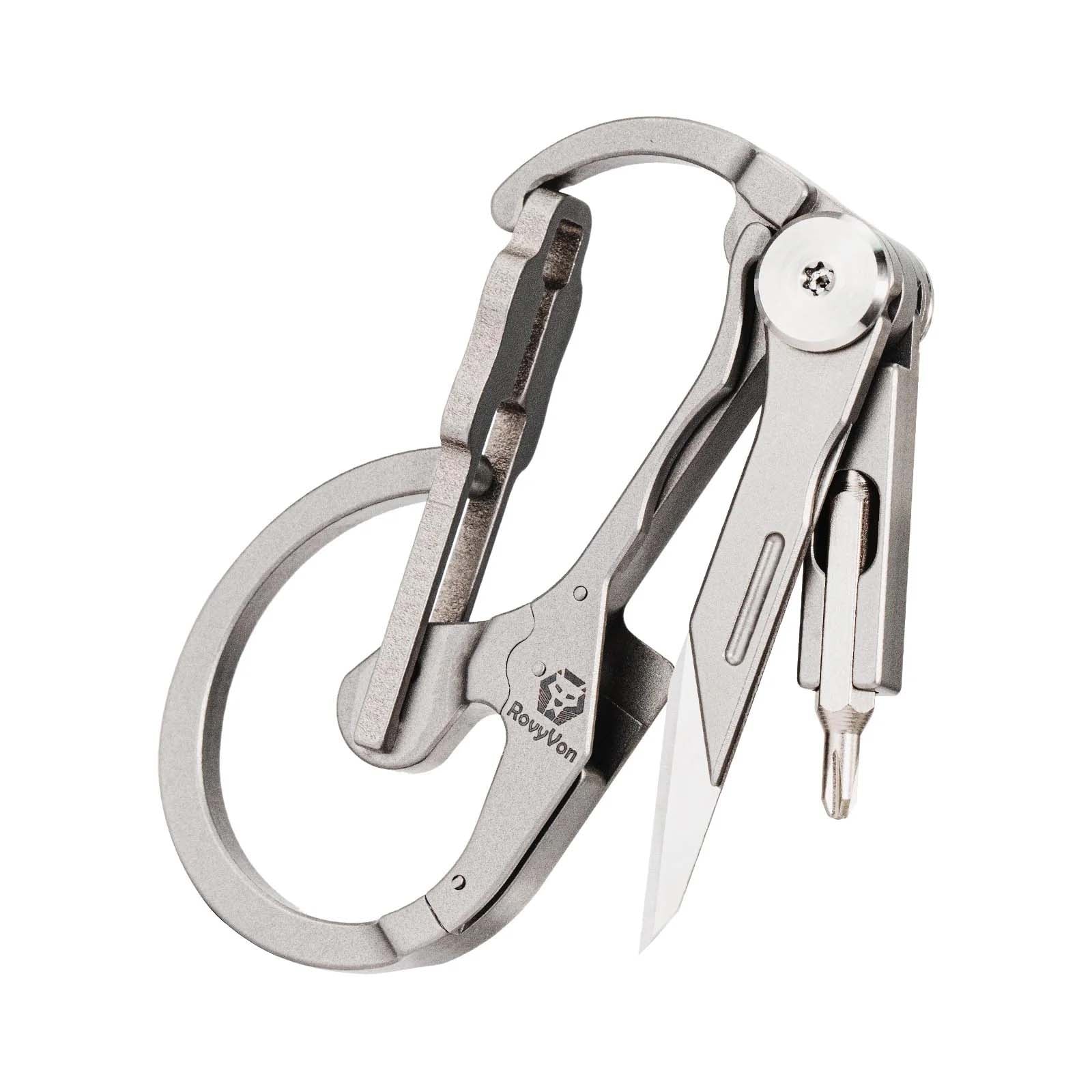 RovyVon U4 Pro+ Titanium Multi-Tool Carabiner-T6 / T8