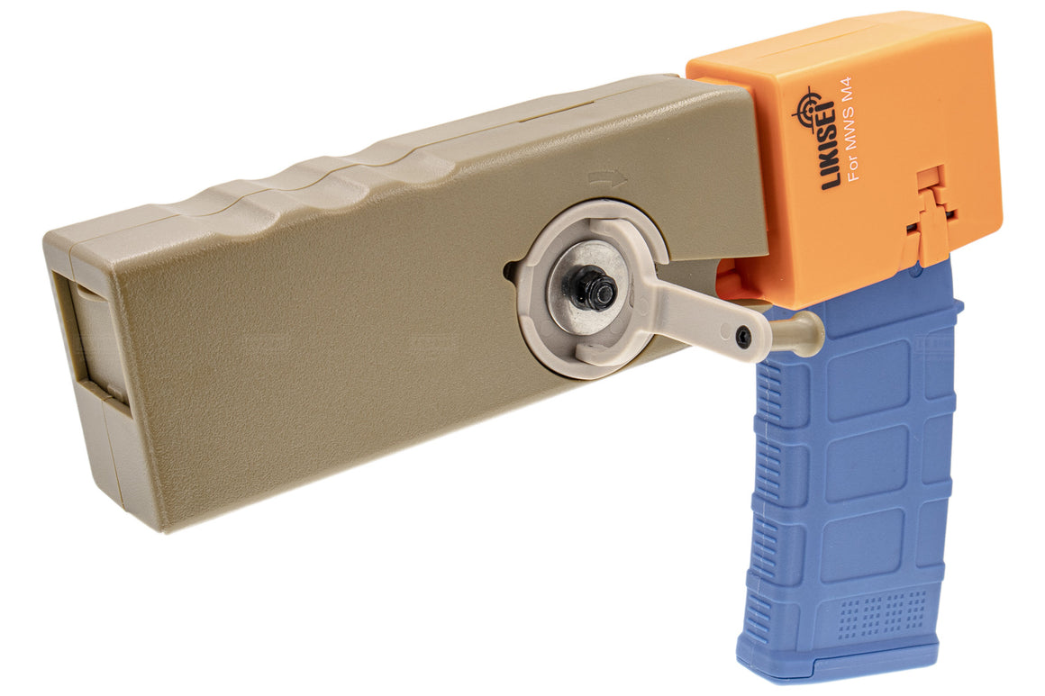 LIKISEI MWS GBB Airsoft BBs Loader Adapter For Odin Innovations M12 Sidewinder BBs Speed Loader-Orange