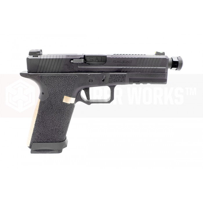 EMG SAI BLU Model 17 Standard GBB Pistol Airsoft ( Full Auto / Aluminum / Green Gas Type ) ( Black & Gold ) #SA-BL0150