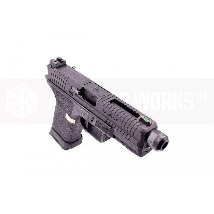 EMG SAI BLU Compact Model 19 GBB Pistol Airsoft ( Full Auto / Aluminum / Green Gas Type ) ( Black & Gold ) #SA-BL0250