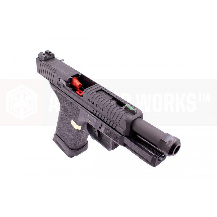 EMG SAI BLU Compact Model 19 GBB Pistol Airsoft ( Full Auto / Aluminum / Green Gas Type ) ( Black & Gold ) #SA-BL0250