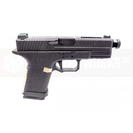 EMG SAI BLU Compact Model 19 GBB Pistol Airsoft ( Full Auto / Aluminum / Green Gas Type ) ( Black & Gold ) #SA-BL0250