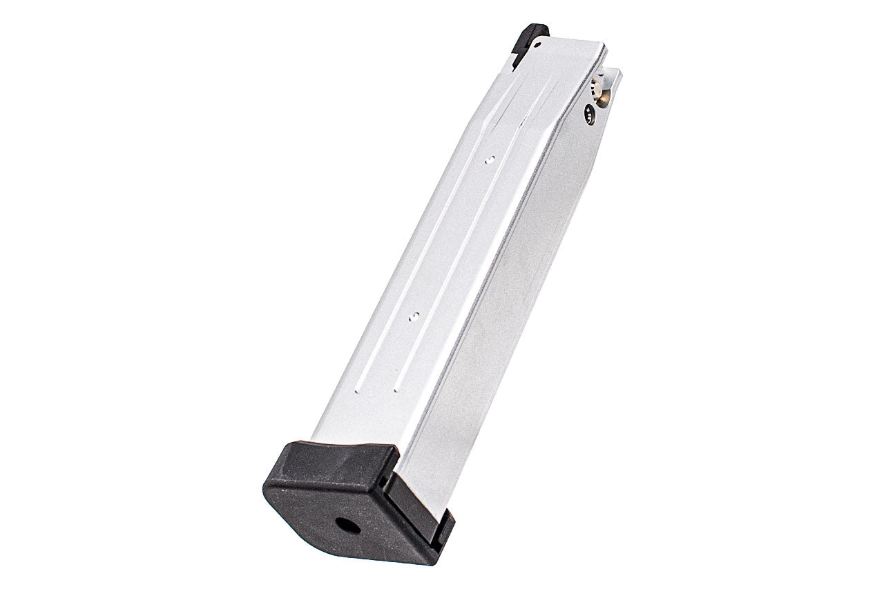 SAVIA Aluminum 170mm 40 Rounds Magazine For Marui TM Hi-Capa GBBP Series ( Silver )