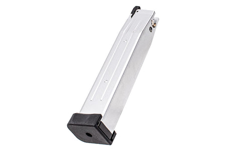 SAVIA Aluminum 170mm 40 Rounds Magazine For Marui TM Hi-Capa GBBP Series ( Silver )