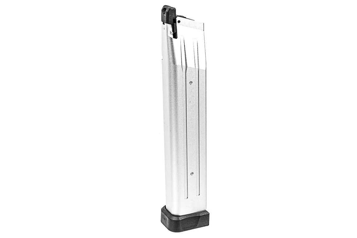 SAVIA Aluminum 200mm 50 Rounds Magazine For Marui TM Hi-Capa GBBP Series ( Silver )