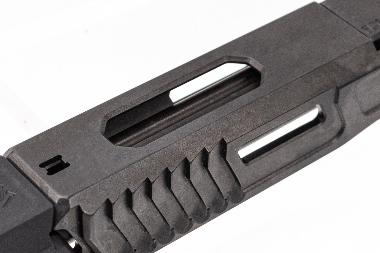 SAT CNC Steel G34 Loki Style Slide Set with Compensator For Marui TM G17 / G34 GBBP Series -Black