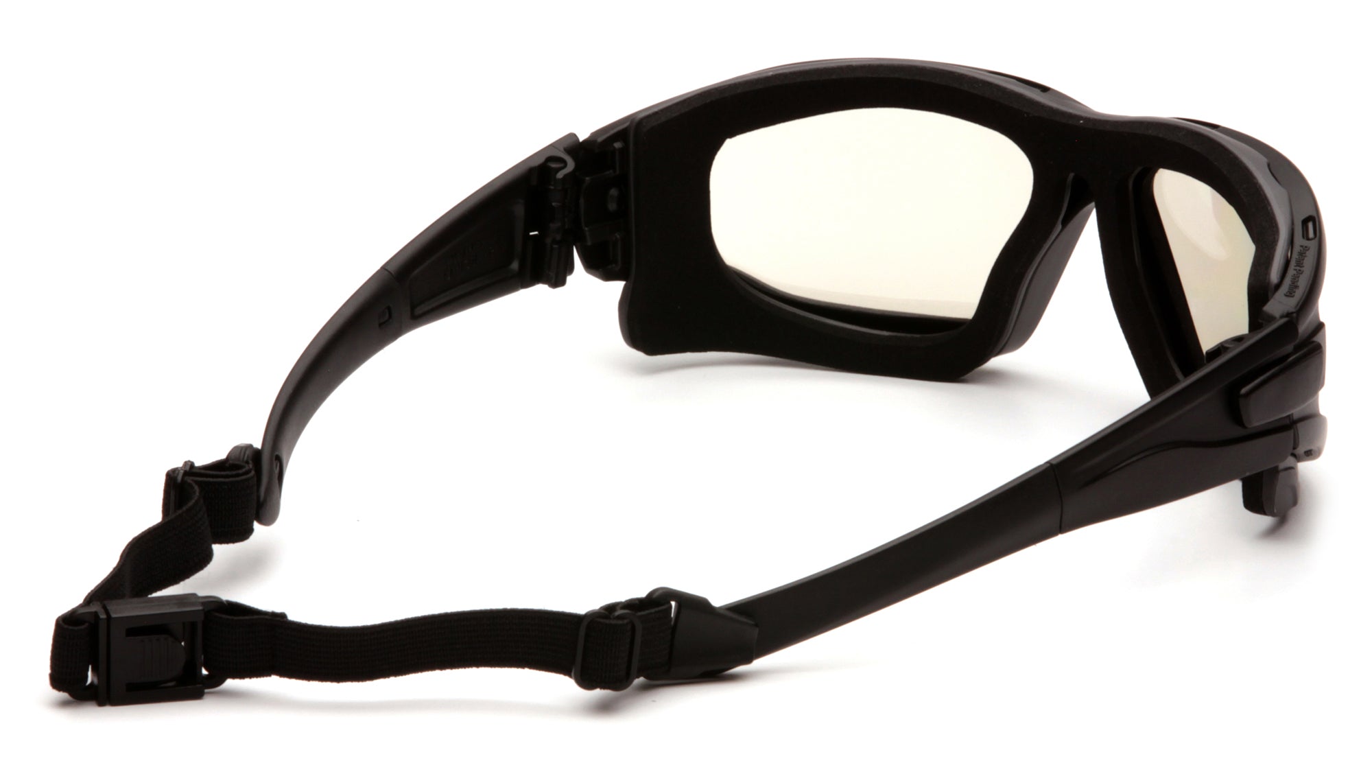 Pyramex I-Force Slim Safety Goggle Indoor/Outdoor Mirror Dual Anti-Fog Lens with Black Temples/Strap ( SB7080SDNT ) ( I Force )