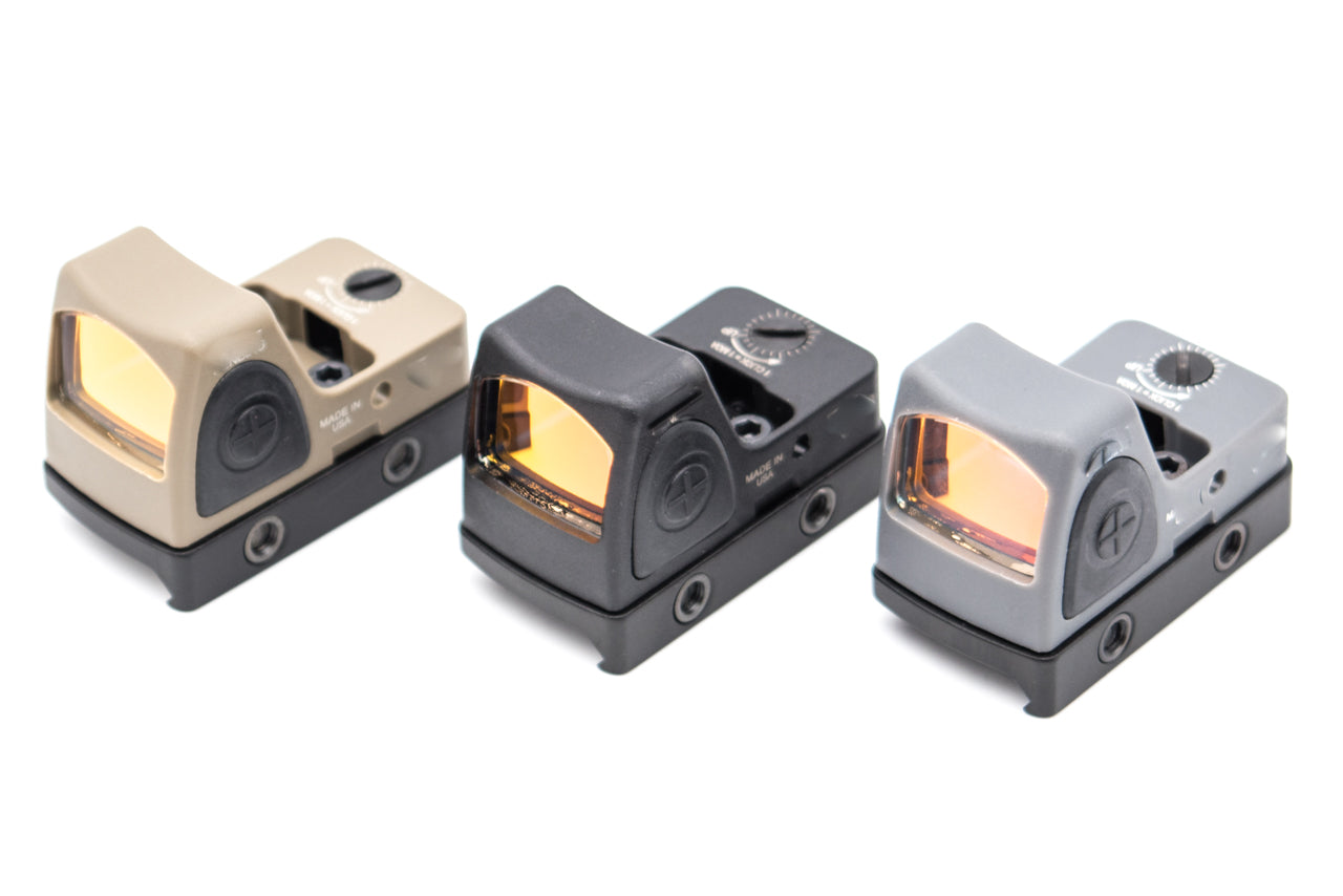 MF SOTAC Plastic Nylon Ver. Mini RMR CC Style Airsoft Red Dot with G Model Base Mount ( Miniature Reflex Sight )-Grey