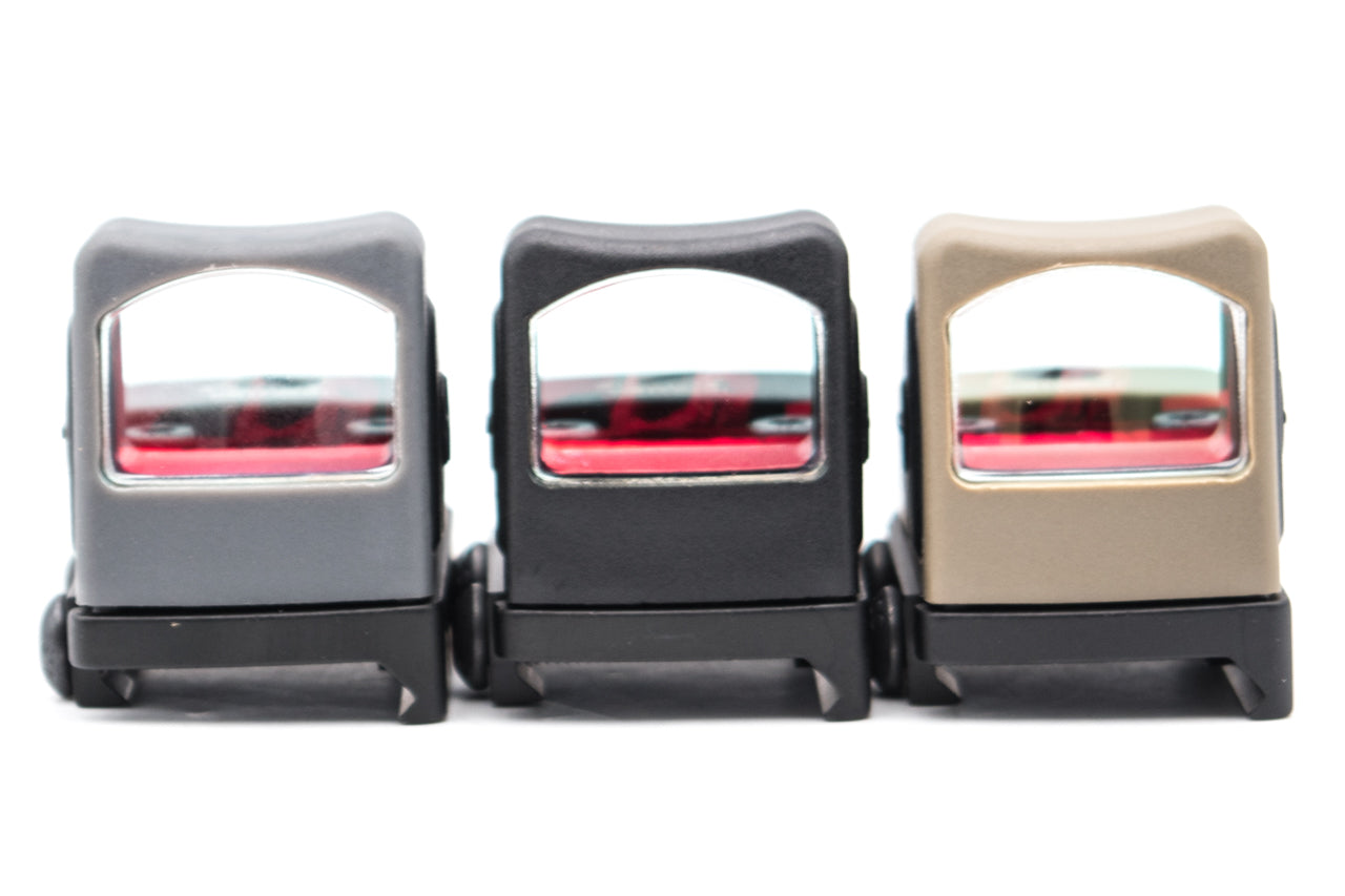 MF SOTAC Plastic Nylon Ver. Mini RMR CC Style Airsoft Red Dot with G Model Base Mount ( Miniature Reflex Sight )-Grey