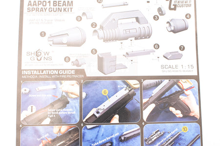 Show Guns GM MS RGM-79 Style Beam Spray Gun Kit for AAP01 GBB Pistol ( Black )