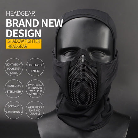 SFH Shadow Fighter Headgear Protective All-in-one Head Cover with Mask ( BK / OD / TAN / MC )-MC