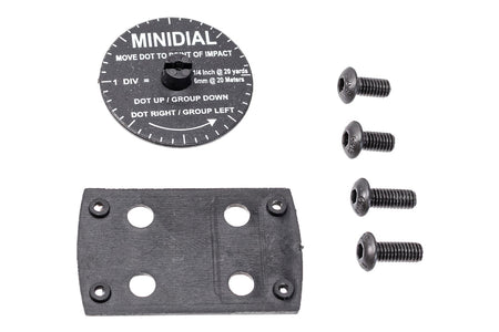 SHIELD Sights Glass Edition RMSx Reflex Mini Sight XL Lens Red Dot Sight -Silver-8 MOA