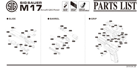 VFC SIG M17 Rear Sight  / No.:01-6