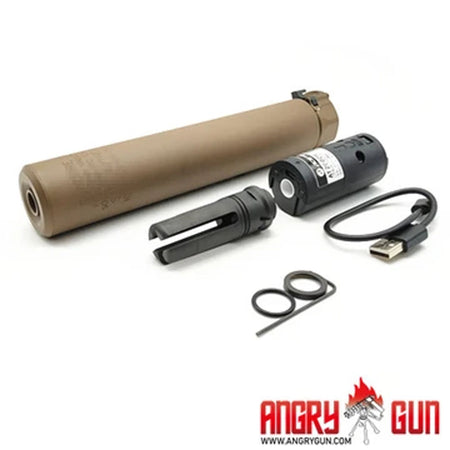 Angry Gun SOCOM 762 Dummy Suppressor / Barrel Extension w/ AT2000R Tracer ( BK / DE )-Dark Earth ( DE )