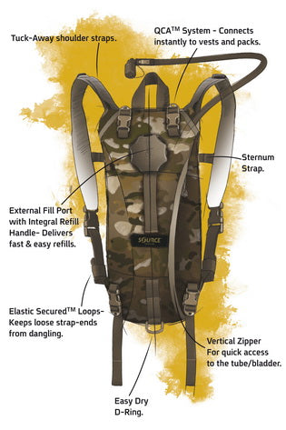Source Tactical 3L Hydration Pack ( 3L / 100oz. ) ( Black )