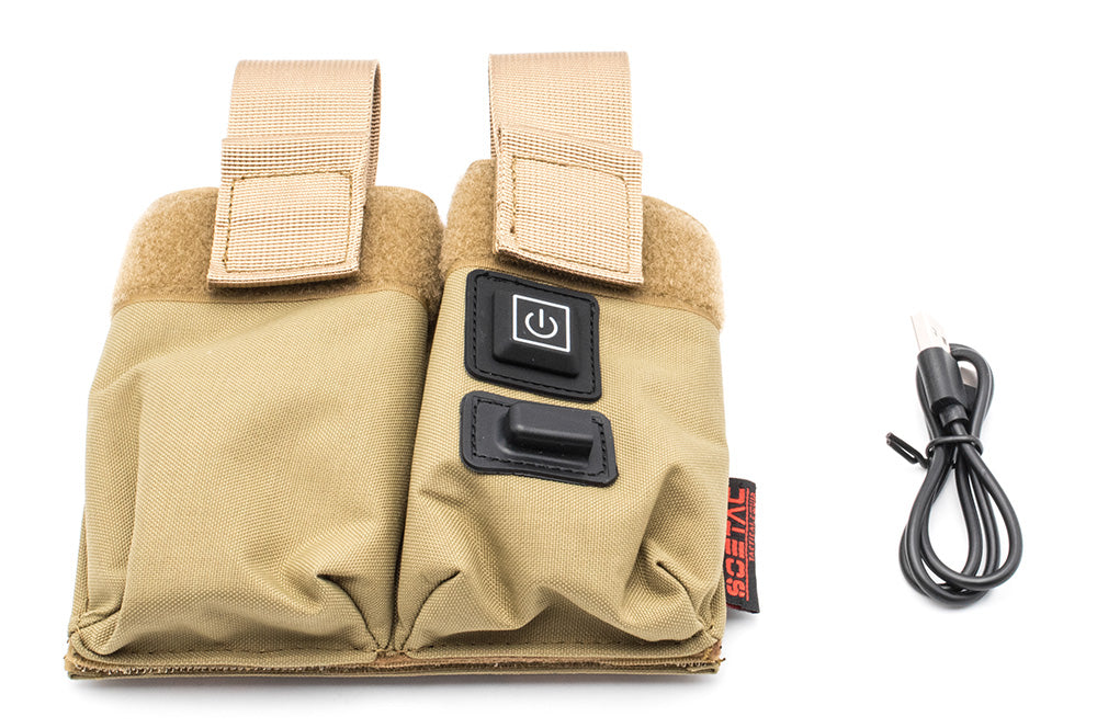 Soetac Warmer Preheat Function Double M4 / AR Double Magazine Pouch-Tan