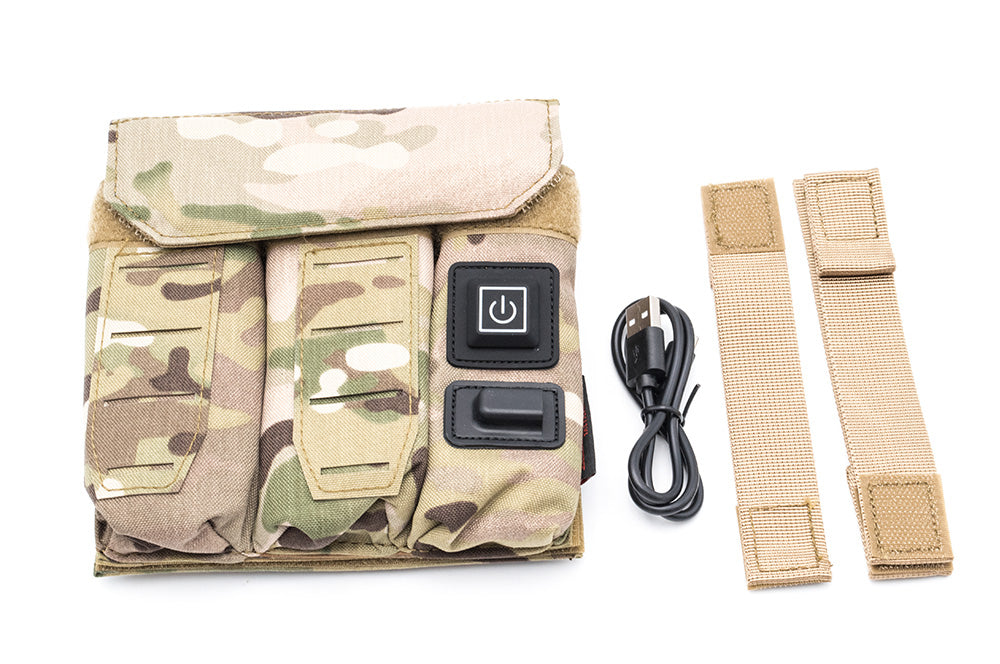 Soetac Warmer Preheat Function Pistol Triple Magazine Pouch-Grey