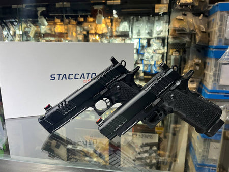 EMG Staccato Licensed C2 Compact 2011 CNC AI Slide Hi-Capa GBBP Gas Blowback Pistol Airsoft ( Model: VIP Grip / CNC / Green Gas )
