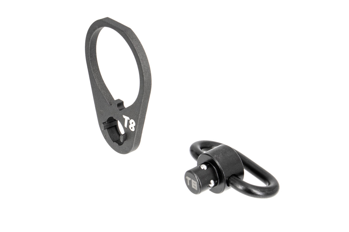 T8 QD Sling Swivel Steel End Plate Set for Marui TM MWS GBB ( MIM Steel )