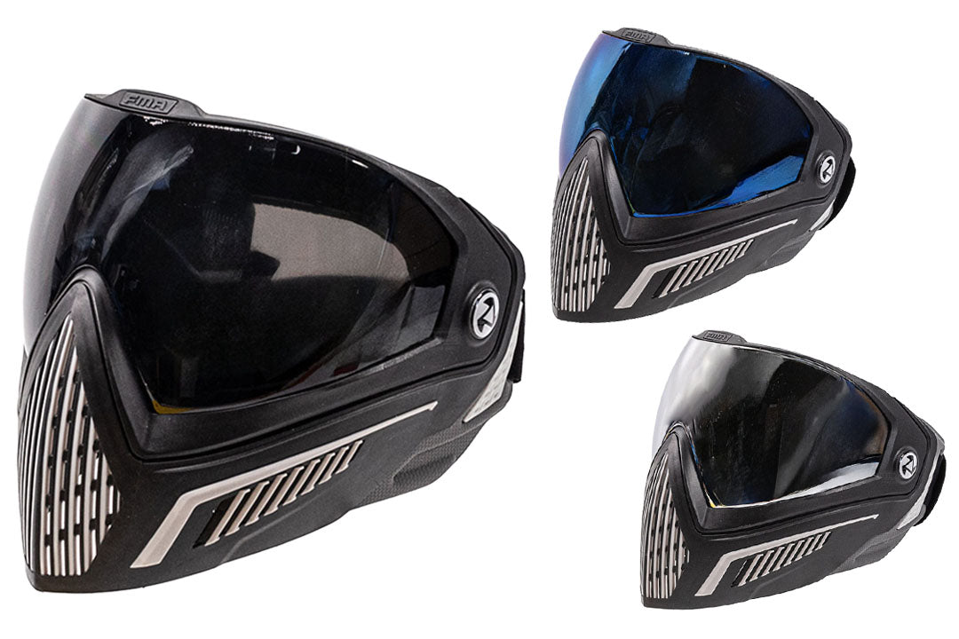 FMA F5 Professional Storm Goggle Mask ( Tactical Paintball Full Face Mask Double Layers Lens )-Black Body/Black Lens