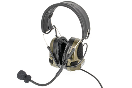 TCA COMTAC III V2 Noise Reduction Headset - Single Channel NATO 7.1mm Connector ( CT3 ) Olive Drab