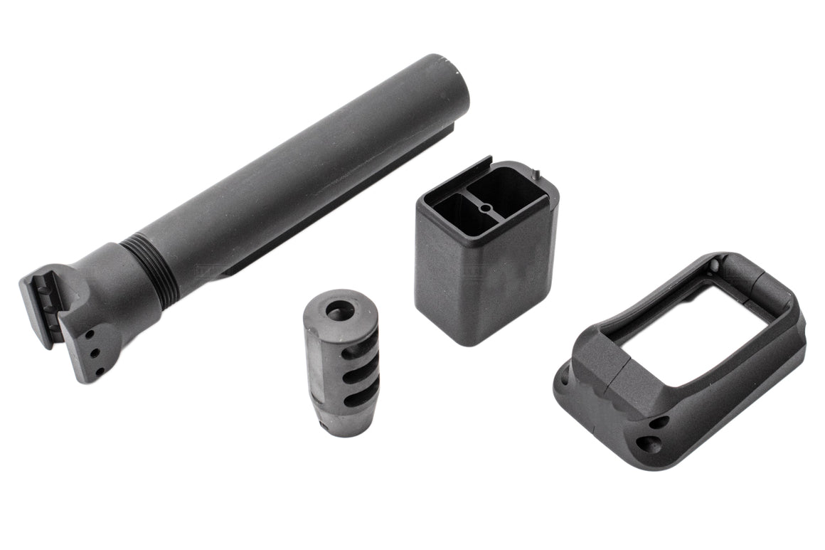 TASK FORCE MPX Carbine Conversion Kit for SIG AIR / VFC MPX AEG / APFG MPX-K GBB ( John Wick JW 3 TT Style ) ( Surface Carbon Fiber Style )