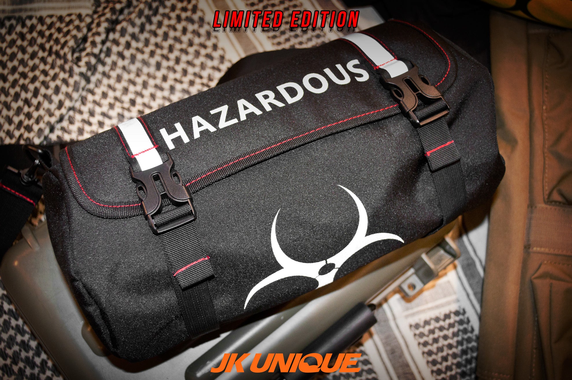 The Division Cosplaying Game Dark Zone Bag ( HAZARDOUS ) ( SHD Agent ) ( Black Limited Edition )