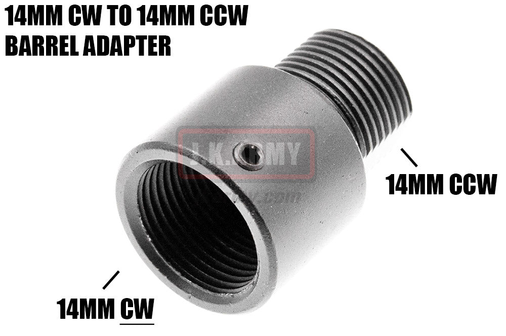 C&C Tac 14mm CW to 14mm CCW Thread Barrel Adapter ( 6061-T6 Aluminum )