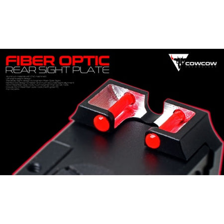 COW Fiber Optic Rear Sight Plate for Marui TM Hi-Capa GBBP Series
