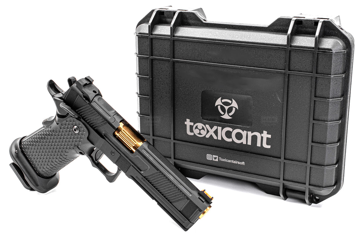 Toxicant FI Style V9 RMR Ready Hi-Capa GBB Pistol ( JKTG Custom Made ) ( Black / Gold )-Gold