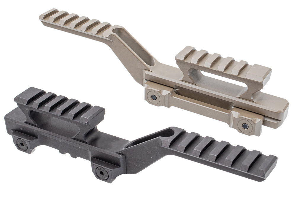 Toxicant Two Way Dual Optic Mount  ( Lower Ver. ) ( DE / Black ) ( For EOTECH / PEQ NGAL Drive )-FDE