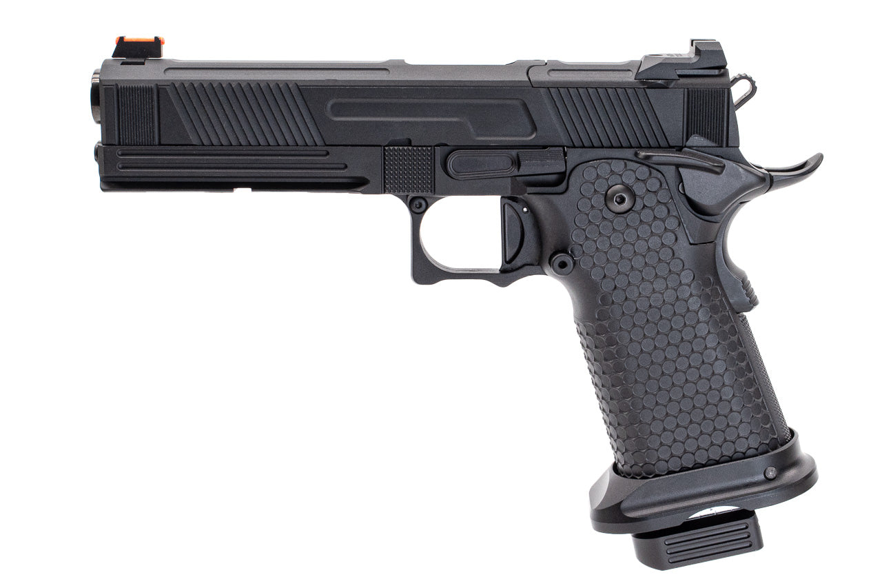 Toxicant FI Style V9 Slide Kit For Marui TM Hi-Capa GBBP Airsoft ( Black Slide ) ( Limited Edition )-TiN Gold Outer Barrel