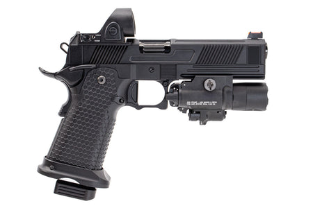 Toxicant FI Style V9 Slide Kit For Marui TM Hi-Capa GBBP Airsoft ( Black Slide ) ( Limited Edition )-TiN Gold Outer Barrel