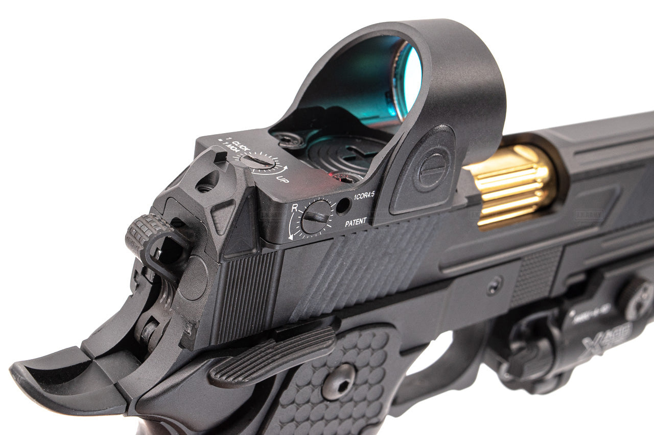 Toxicant FI Style V9 Slide Kit For Marui TM Hi-Capa GBBP Airsoft ( Black Slide ) ( Limited Edition )-TiN Gold Outer Barrel