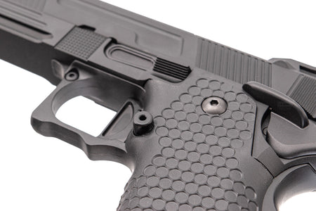 Toxicant FI Style V9 Slide Kit For Marui TM Hi-Capa GBBP Airsoft ( Black Slide ) ( Limited Edition )-TiN Gold Outer Barrel