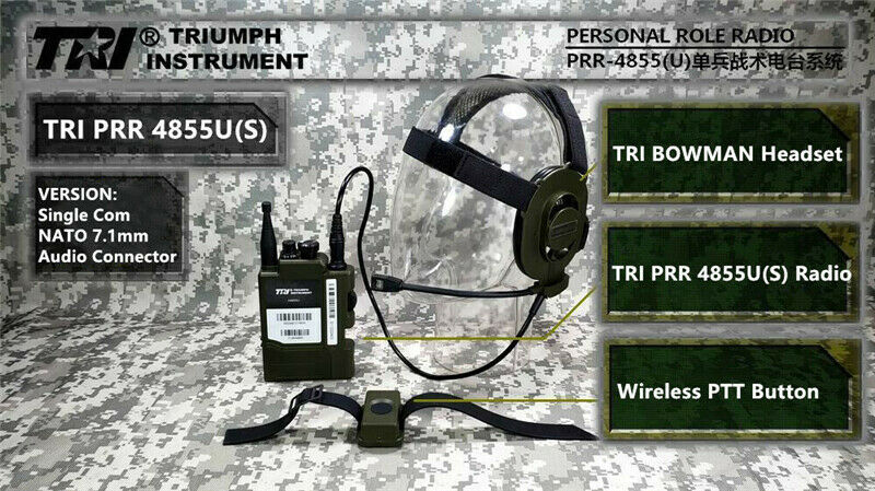 TRI 4855U Type L Personal Tactical Radio Walkie Talkie ( OD ) ( Lemo Connector )