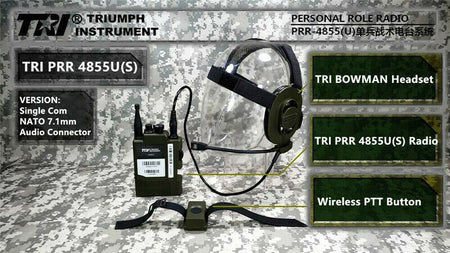 TRI 4855U Type L Personal Tactical Radio Walkie Talkie ( OD ) ( Lemo Connector )