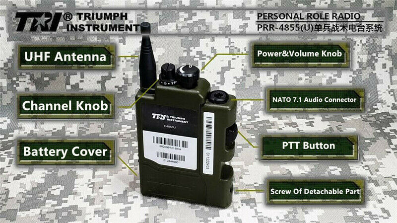 TRI 4855U Type L Personal Tactical Radio Walkie Talkie ( OD ) ( Lemo Connector )