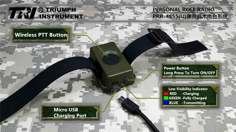 TRI 4855U Type L Personal Tactical Radio Walkie Talkie ( OD ) ( Lemo Connector )