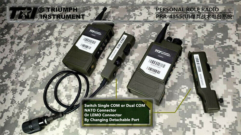 TRI 4855U Type L Personal Tactical Radio Walkie Talkie ( OD ) ( Lemo Connector )