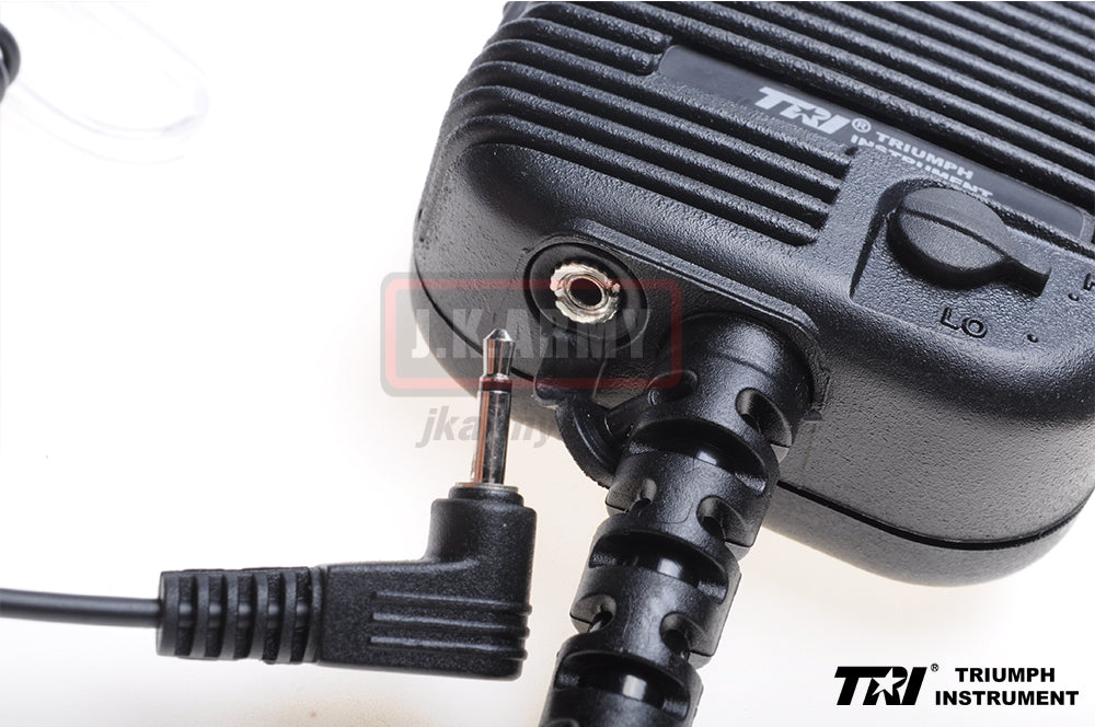 TRI Hand Speaker PTT ( Military Pin Ver. ) with Jack Air Tube Microphone ( BK )