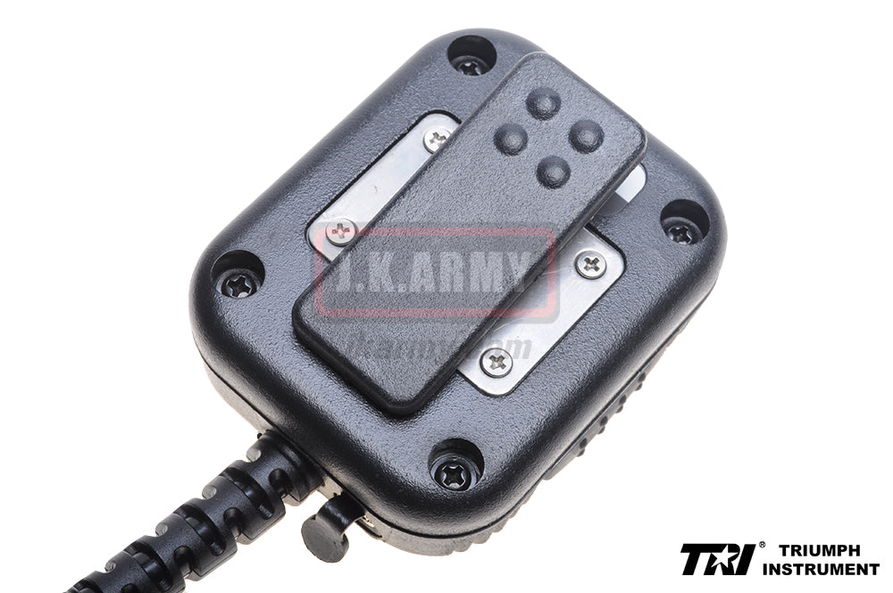 TRI Hand Speaker PTT ( Military Pin Ver. ) with Jack Air Tube Microphone ( BK )