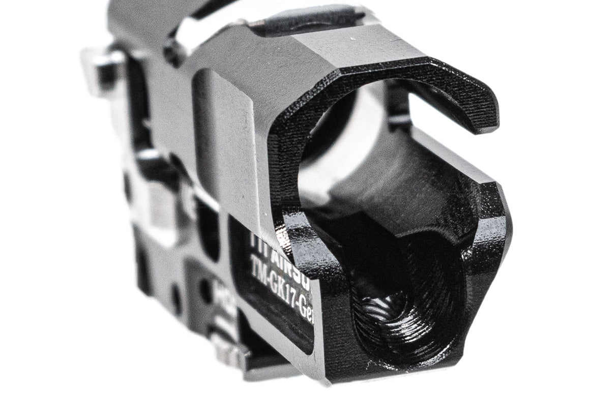 TTI Airsoft Infinity CNC Aluminum One Piece TDC Hop Up Chamber For Marui TM G17 Gen4 GBBP Series -Blue