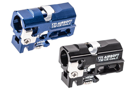 TTI Airsoft Infinity CNC Aluminum One Piece TDC Hop Up Chamber For Marui TM G17 Gen5 MOS / G19 GBBP Series-Blue